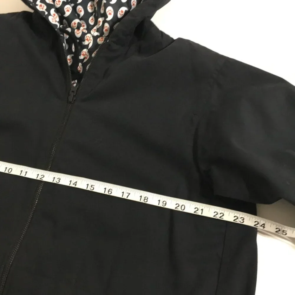 Paul & Joe Sister Reversible Hooded Jacket Zip Up Black  Womens 38